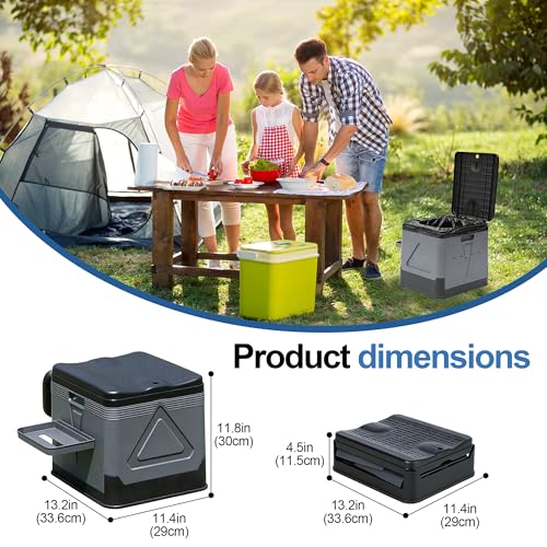 Portable Toilet for Camping, 11.8"H Capacity 440LBS - Image 4
