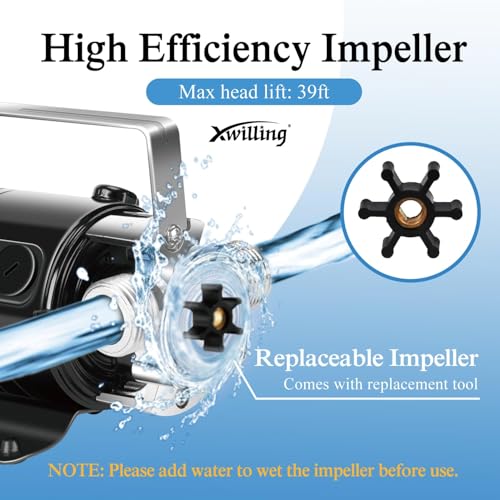 120V Electric Water Transfer Pump 330 GPH With ON/OFF Switch - Image 4