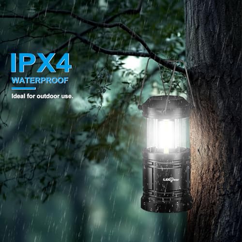 LED Camping Lantern, Battery Operated, 2 Pack - Image 4