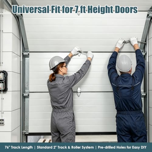Garage Door Vertical Track Rail Replacement Kit for 7' Height - Image 5