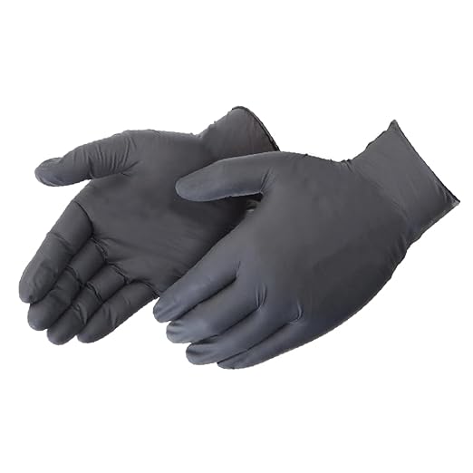 BioSkin Nitrile Exam Grade Disposable Gloves, 6 Mil - Large | Powder-Free, Chemical + Puncture Resistant, Textured | for Medical, Industrial, Janitorial, Food Service (Box of 100)