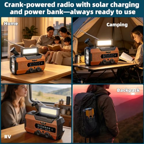 Solarbaby 10000mAh Hand Crank Emergency Radio, NOAA - Image 4