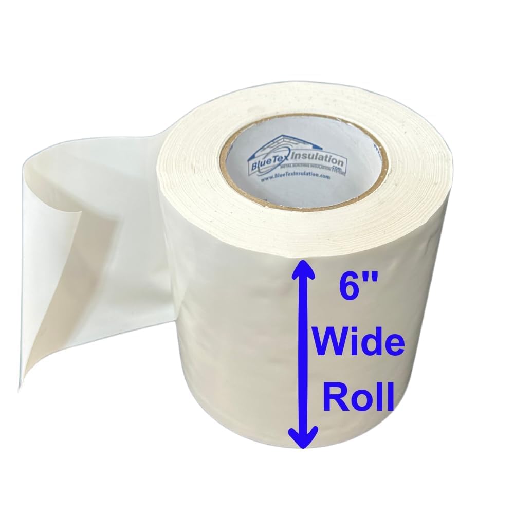 BlueTex Insulationㅤ 6" Wide x 180' Long White Vapor | Home Repair - Image 1