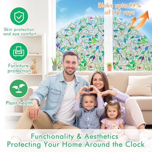 Upgraded Window Privacy Film Day & Night, Heat Blocking Anti-UV - Image 3