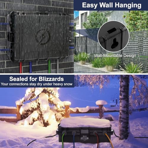 Large Outdoor Electrical Box IP54 Waterproof Black (12x9x5) - Image 5