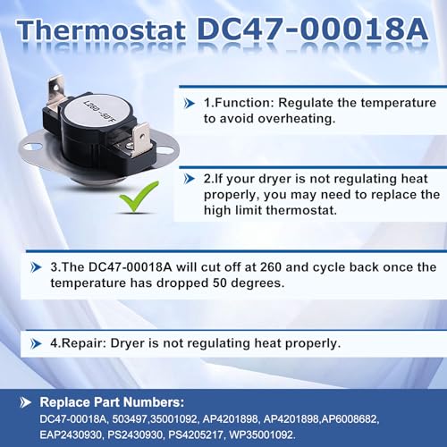 DC47-00016A Dryer Thermal Fuse Kit for Samsung DC47-00016A - Image 3