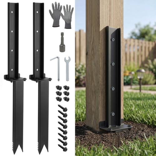 Sutekus Fence Post Repair Kit, 2 Pcs Heavy Duty Post | Home Repair - Image 2