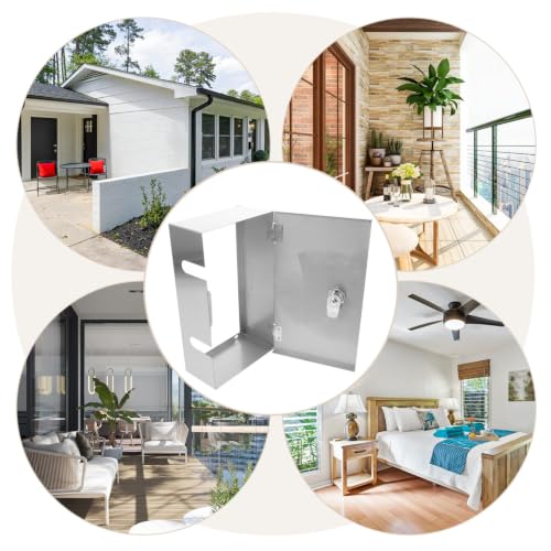 LALAFINA Outdoor Outlet Cover Lockable Weatherproof Box Stainless - Image 4