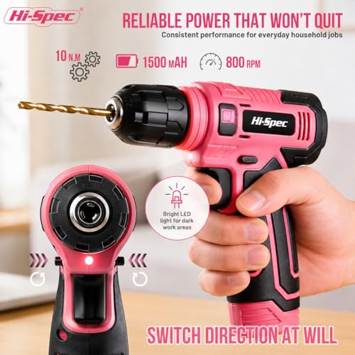 Hi-Spec Tool Set with 8V Drill Set Home DIY Repair & | Hand Tools - Image 4