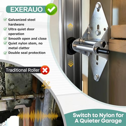 Garage Door Hinges and Rollers for 8 Ft High Doors Hardware Kit - Image 3
