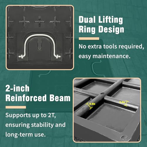 24x24 Inch Square Manhole Cover and Frame, Solid Septic Tank - Image 5