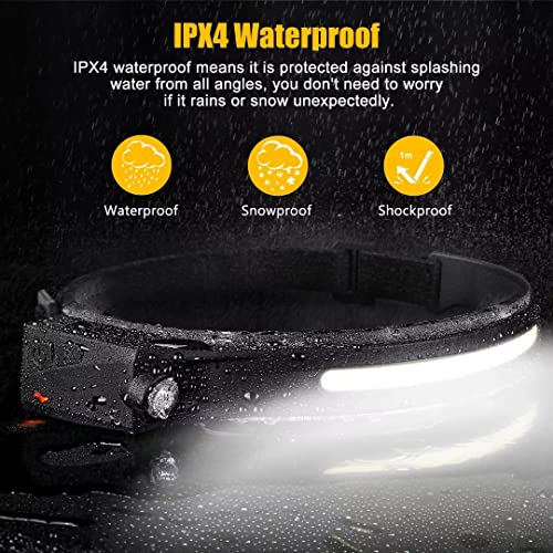 Headlamp Rechargeable, 230° Wide Beam Head Lamp LED - Image 8