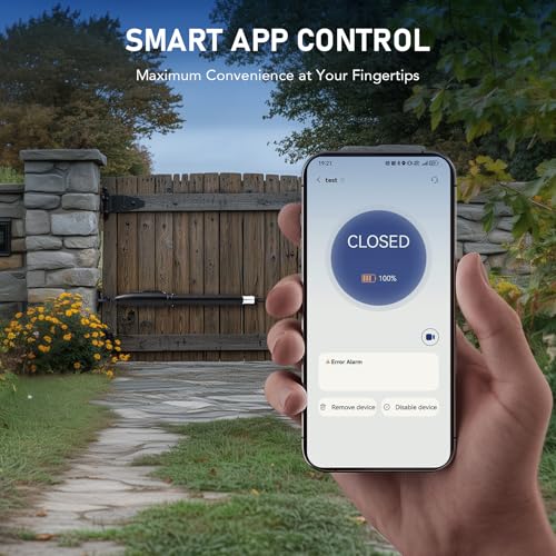 CO-Z Automatic Gate Opener Kit, App Compatible Smart Single Swing - Image 3