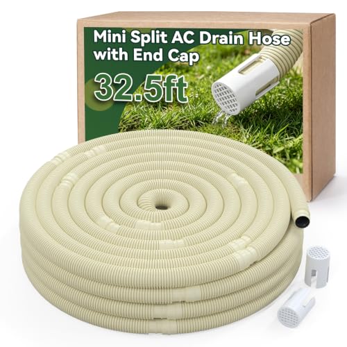 Flehomo 33Ft Universal Mini Split AC Drain Hose with End Cap, 5/8 - Image 2