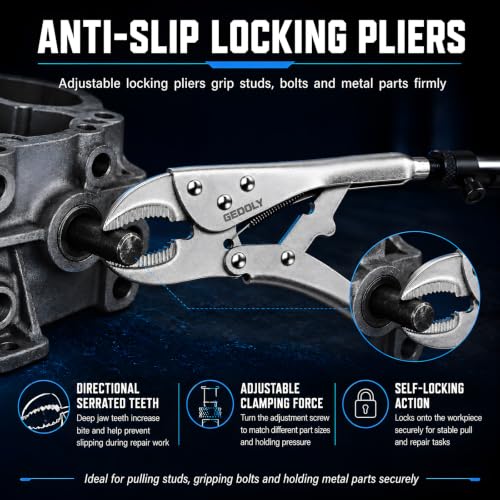 Locking Pliers Slide Hammer Puller, Heavy Duty Stud Extractor - Image 6