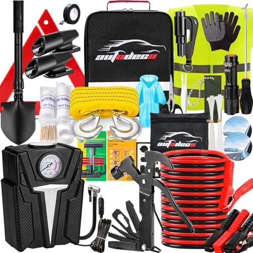 Roadside Car Emergency Kit - 136Pcs Premium Heavy Duty Car Safety - Image 2