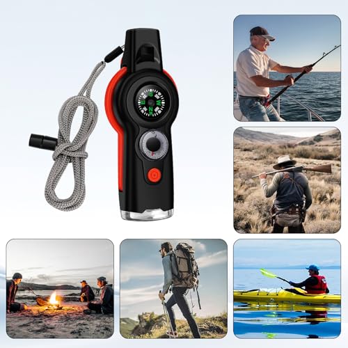 ​​7-in-1 Emergency Survival Whistle with Lanyard, Safety - Image 6