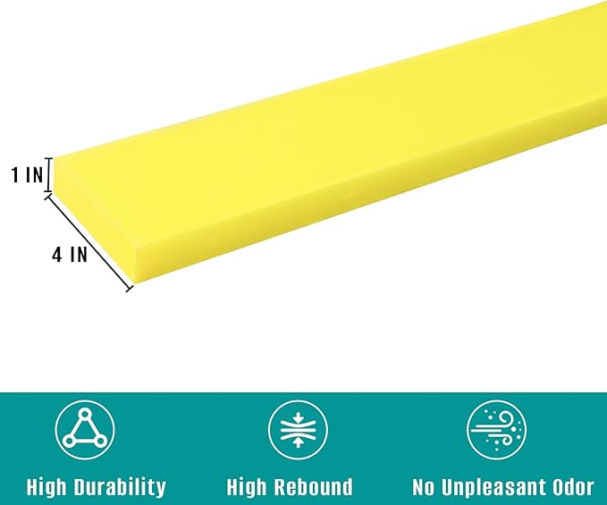 Bed Gap Filler, High Density Foam Mattress Extender for Headboard/Wall Gaps,2-Meter Extra Long Cut-to-Fit Yellow Foam Sponge Strip (78''x4''x1'')