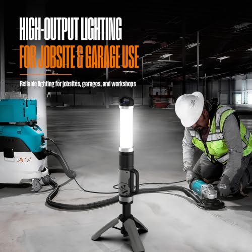 5000 Lumen Rechargeable LED Work Light with Tripod | Travel Essentials - Image 5