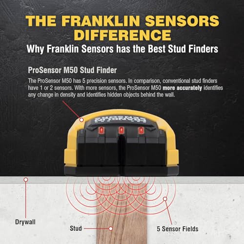 Franklin Sensors ProSensor M50 5-Sensor Stud Finder, Live Wire - Image 5