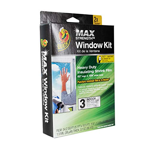 Duck MAX Strength Heavy Duty Insulating Film Window Kit, 3-Window - Image 2