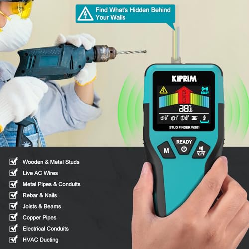 Kiprim WS01 5-in-1 Stud Finder Wall Scanner, LCD Display - Image 6