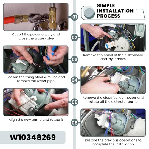 W10348269 W10084573 Dishwasher Drain Pump Compatible - Image 6