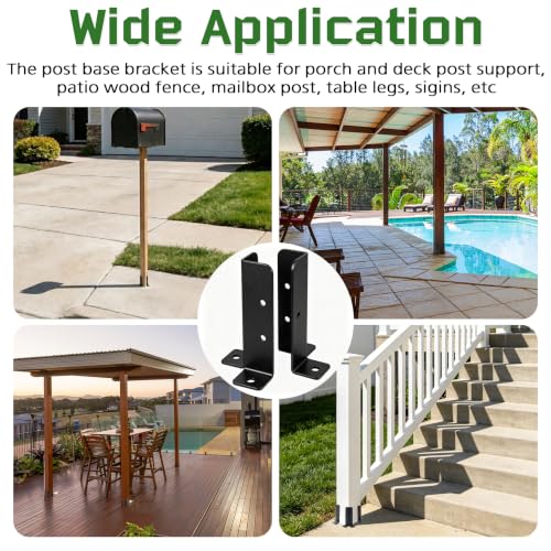 Adjustable Deck Post Anchor Brackets Kit - Fit 1.5x1.5, 2x2 - Image 7