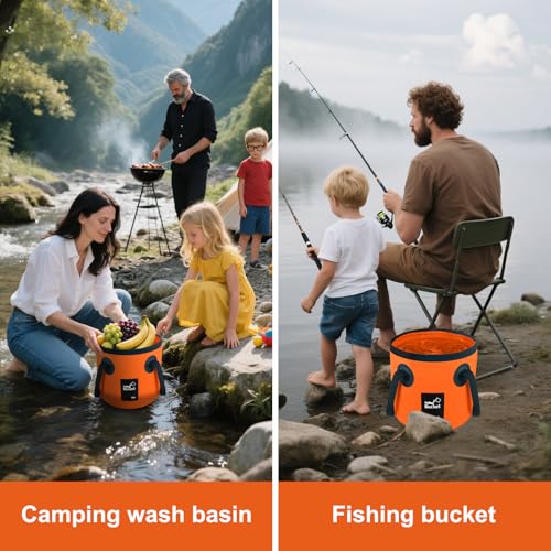 5 Gallon Bucket, Collapsible Bucket with Handle | Laundry & Clothing - Image 6