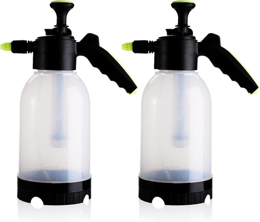 Garden Sprayer 0.5 Gallon (2-Pack) – Pump Pressure Hand Sprayer with Adjustable Nozzle & Safety Valve
