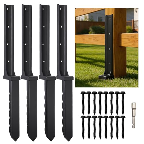 4 Pcs 30" Tall Fence Post Repair Kit - Image 2