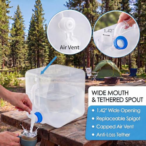 BPA-Free Collapsible Water Container with Spigot, 4-Pack - Image 5