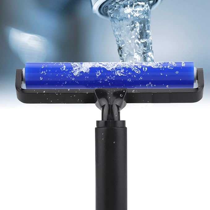8 Inch Silicone Manual Roller Anti-Static Cleaner Tool, Under The Action of Static Electricity, Small Impurities Will be Adsorbed on The Drum 8"