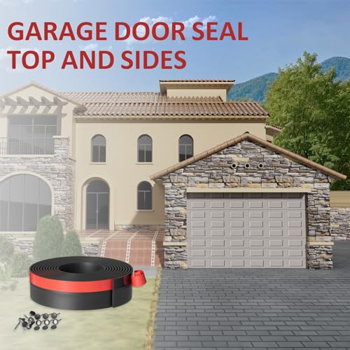 Garage Door Weather Stripping, 40 FT Black Garage Door | Home Repair - Image 7