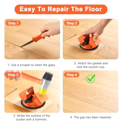Floor Gap Fixer Tool, 45° Angled Striking Suction Cup | Home Repair - Image 5