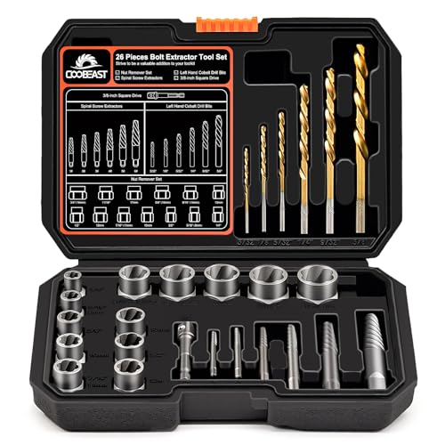 26Pcs Bolt Extractor Kit,Left Hand Drill Bit - Image 2