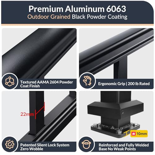 Egadis 2 Pack 36 in x 6 ft Modular Aluminum Deck Railing Kit - Image 3