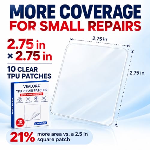 Inflatable Patch Repair Kit, 10 Clear TPU Patches - Image 3