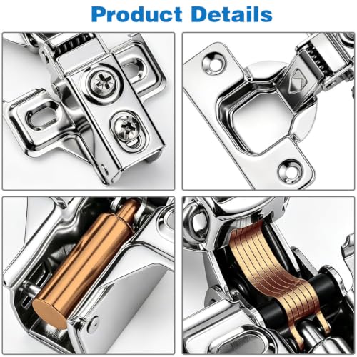 Cabinet Hinges - 40 Pack Soft Close Cabinet Hinges | Home Repair - Image 5