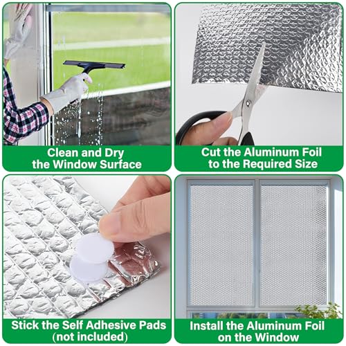 48IN x 10FT Window Insulation Roll, Reflective Window Heat - Image 6