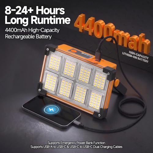 Rechargeable LED Work Light with Removable Battery, 144 LED Flood - Image 6
