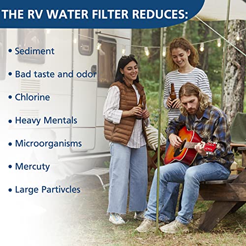 2-pack Advanced RV Inline Water Filter with Flexible Hose - Image 3