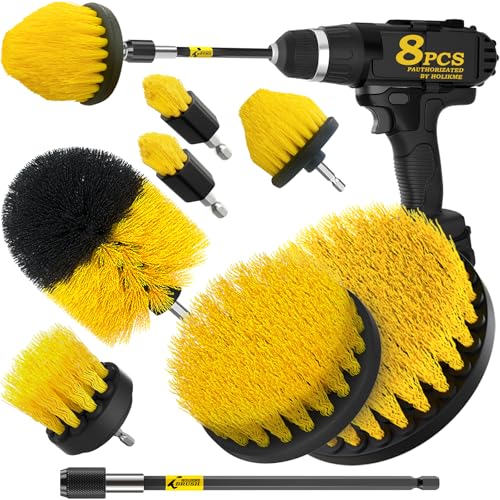 Holikme 8Piece Drill Brush Attachment Set - Power Scrubber - Image 2