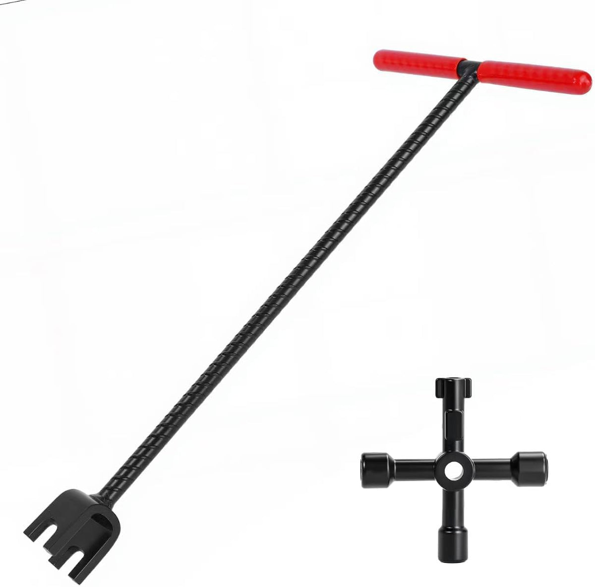 Water Meter Key 24 Inch Water Shut off Tool Red Enforced Steel - Image 1
