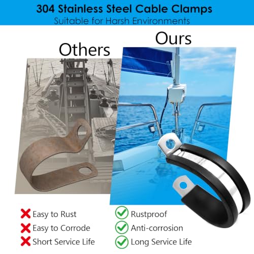 200 Pcs Stainless Steel Cable Clamp, 16 Sizes No Damage | Hand Tools - Image 5