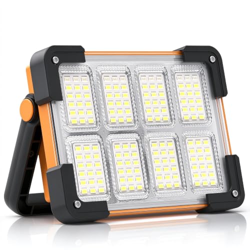 120W Solar Rechargeable 144 LED Work Light, 10000LM Flood Light - Image 2