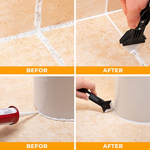 Saker Silicone Caulking Tool 3-in-1 Grout Removal Tool Kit - Image 6