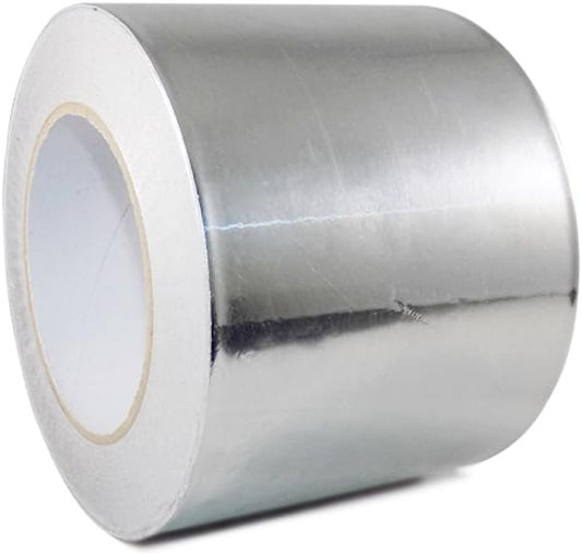 GGR Supplies AF-20R Professional/Industrial Grade High Temperature Heat Shield Resistant Aluminum Foil Tape Ideal for HVAC, Air Ducts Repair & More (3.6Mil): 4 in. Wide x 50 yds.