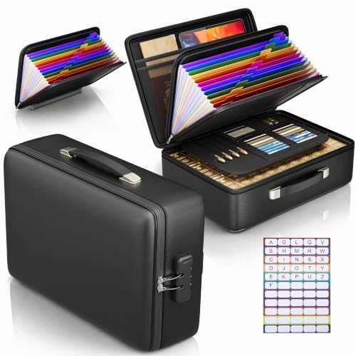 Fireproof Document Box, Hard Briefcase Fireproof Safe for Home - Image 2