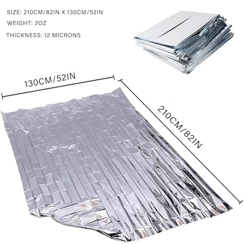 Emergency Foil Blanket 50 Pack Survival Thermal Mylar Reflective - Image 3